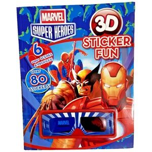 MARVEL SUPER HEROES 3D Sticker Fun - 6 Super Scenes‎ & Profiles Over 80 Stickers